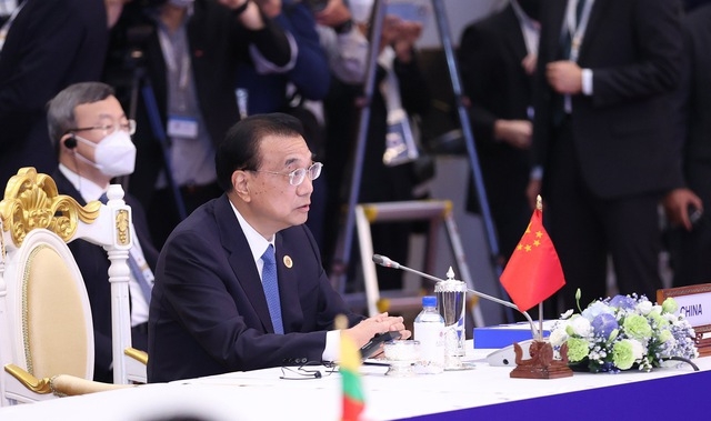 Thủ tướng Trung Quốc Lý Khắc Cường tái khẳng định tôn trọng vai trò trung tâm của ASEAN trong cấu trúc khu vực - Ảnh: VGP/Nhật Bắc