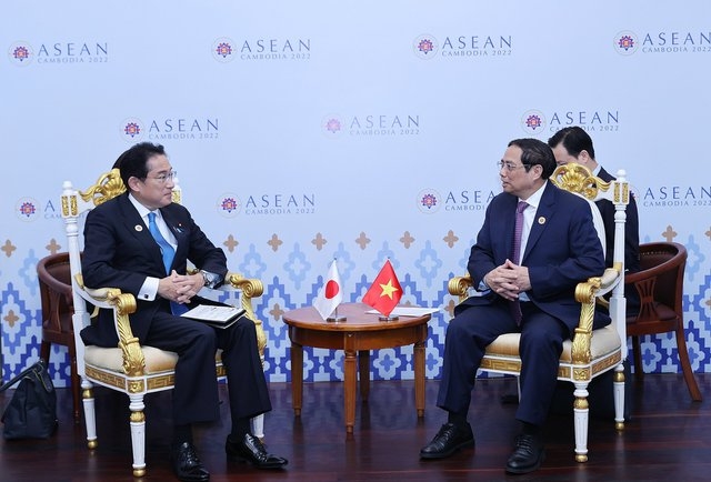 Thủ tướng Phạm Minh Chính mong muốn Chính phủ Nhật Bản có chính sách hỗ trợ cộng đồng hơn 400.000 người Việt Nam đang sinh sống, học tập và làm việc tại Nhật Bản - Ảnh: VGP/Nhật Bắc