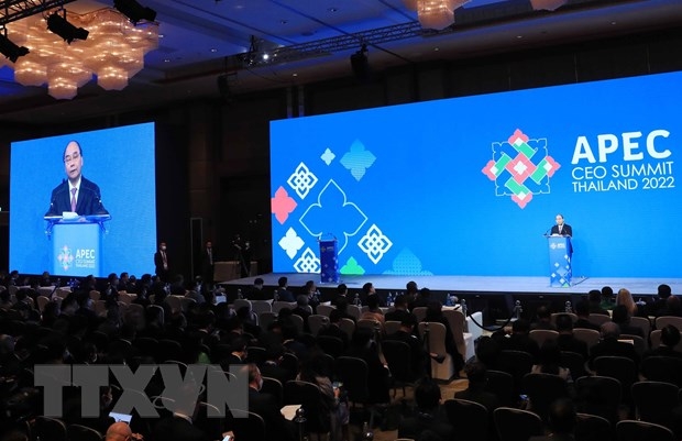 phát biểu tại Phiên họp thứ 4 CEO Summit về Thương mại và Đầu tư. (Ảnh: Thống Nhất/TTXVN)