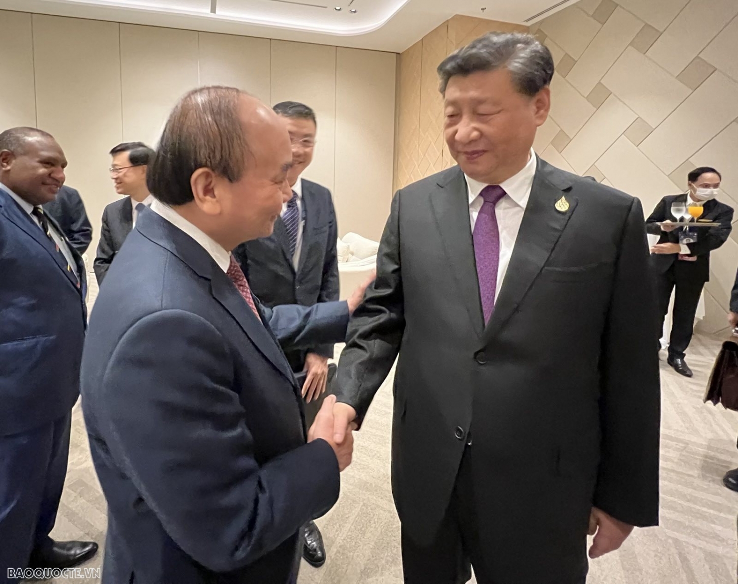 Tổng Bí thư, Chủ tịch nước Tập Cận Bình khẳng định coi trọng cao độ quan hệ với Việt Nam. (Ảnh: Nguyễn Việt Dũng)