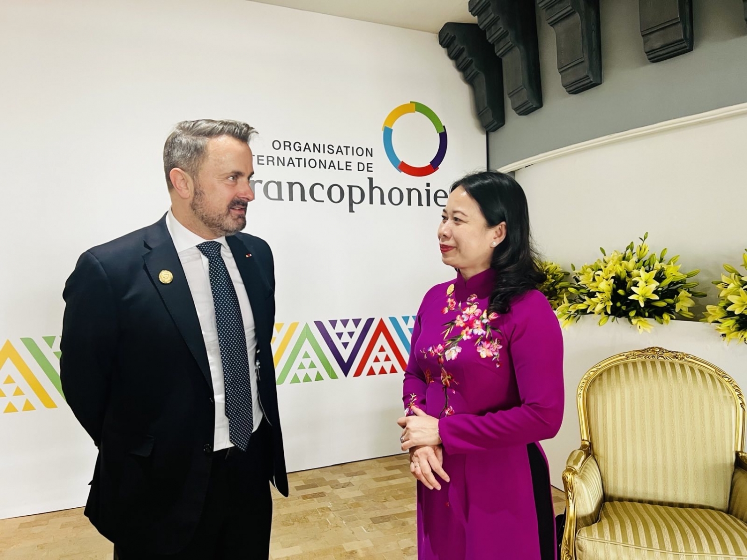 Phó Chủ tịch nước Võ Thị Ánh Xuân gặp gỡ lãnh đạo các nước nhân dịp dự Hội nghị cấp cao cộng đồng Pháp ngữ lần thứ 18