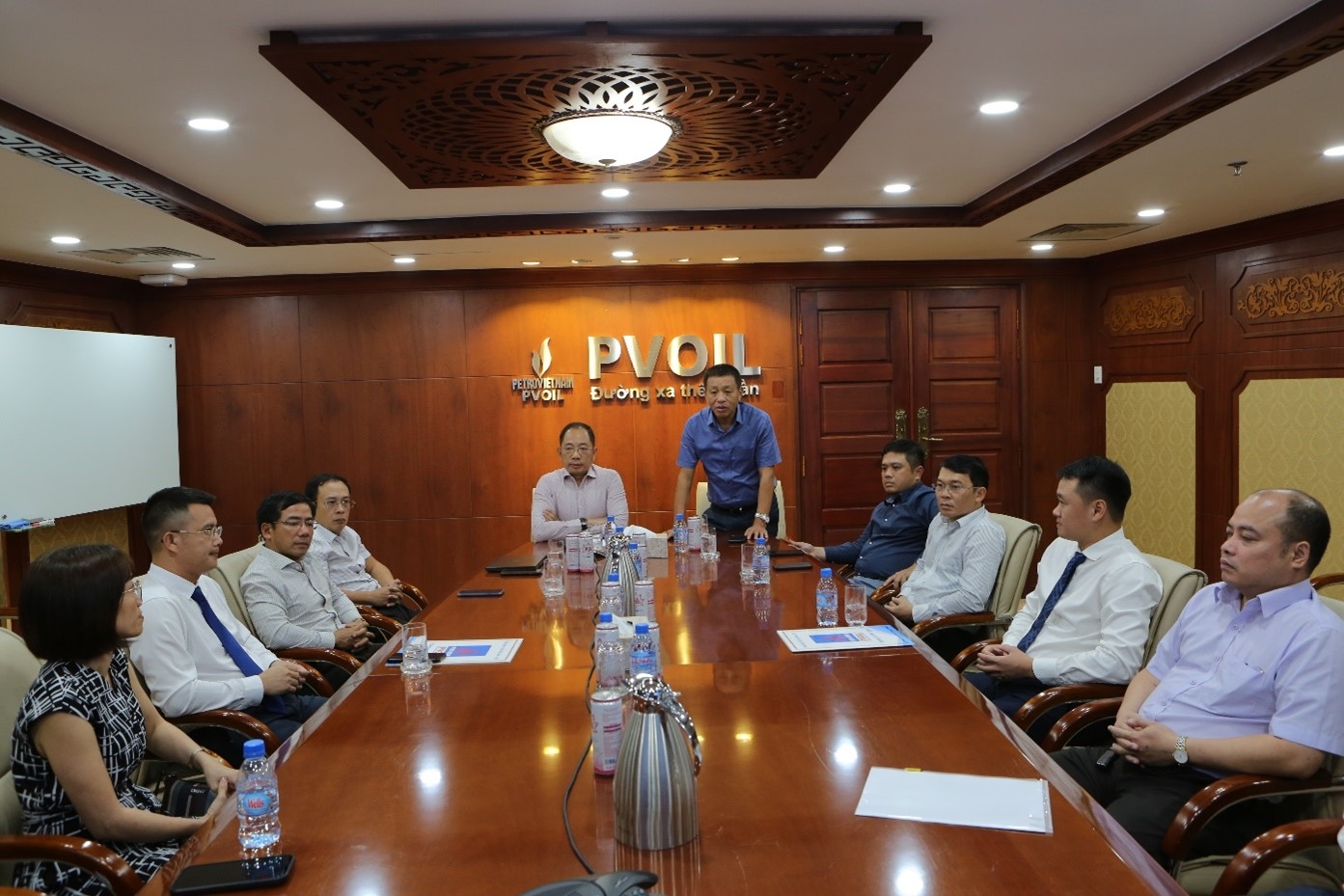 Ông Đoàn Văn Nhuộm – Tổng Giám đốc PVOIL phát biểu tại Lễ công bố Quyết định bổ nhiệm Giám đốc PVOIL Trans
