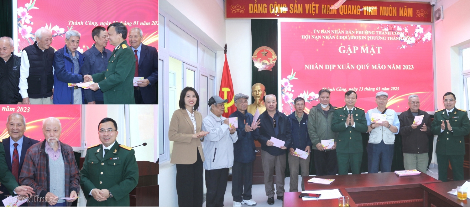 Hội CCB Tập đoàn thăm, tặng quà nạn nhân chất độc da cam/dioxin phường Thành Công