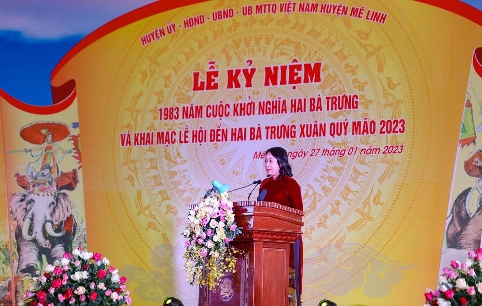 Tưng bừng khai hội đền Hai Bà Trưng Xuân Quý Mão 2023