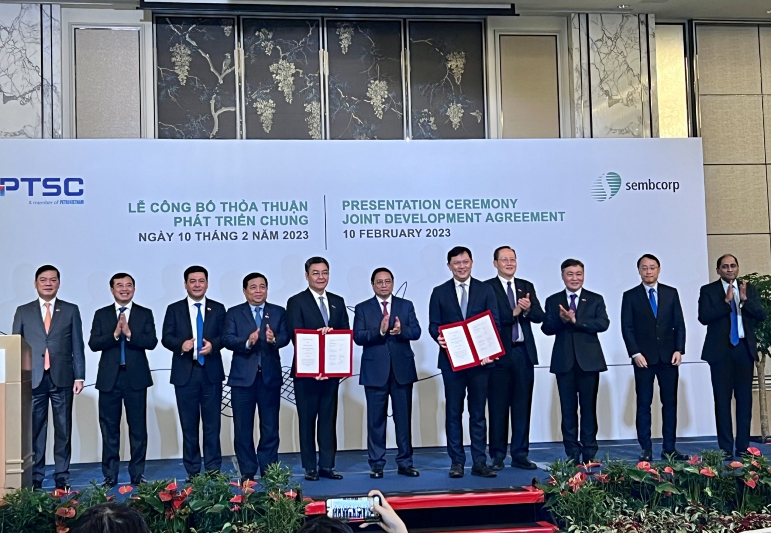 Công bố thoả thuận phát triển chung giữa PTSC và Sembcorp