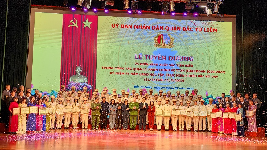 Tuyên dương 75 điển hình xuất sắc, tiêu biểu trong công tác Quản lý hành chính về trật tự xã hội