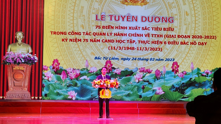 Tuyên dương 75 điển hình xuất sắc, tiêu biểu trong công tác Quản lý hành chính về trật tự xã hội