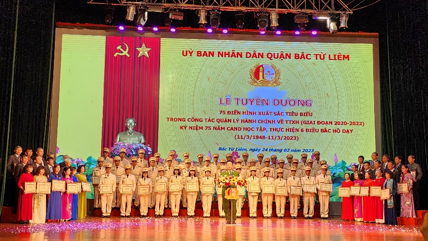 Tuyên dương 75 điển hình xuất sắc, tiêu biểu trong công tác Quản lý hành chính về trật tự xã hội