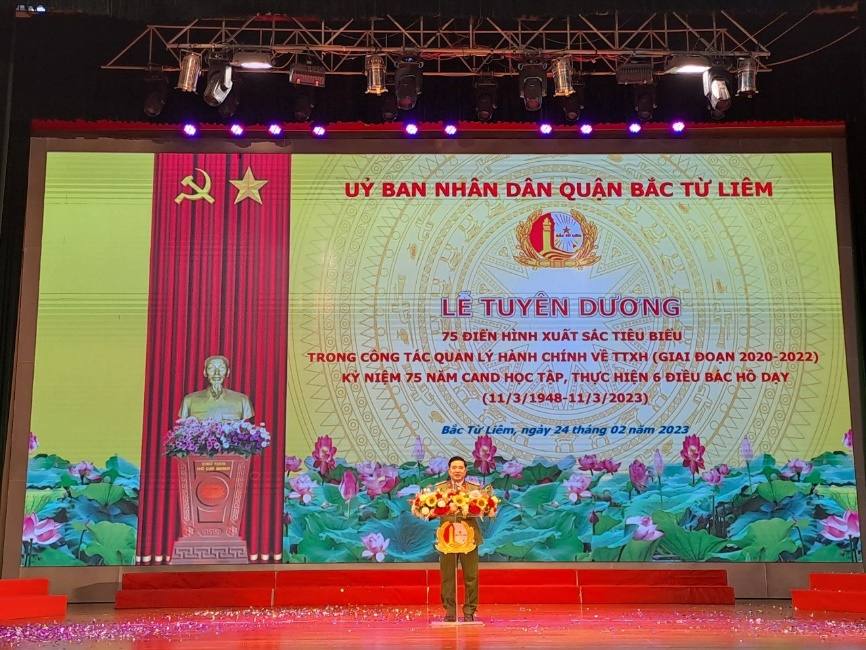 Tuyên dương 75 điển hình xuất sắc, tiêu biểu trong công tác Quản lý hành chính về trật tự xã hội