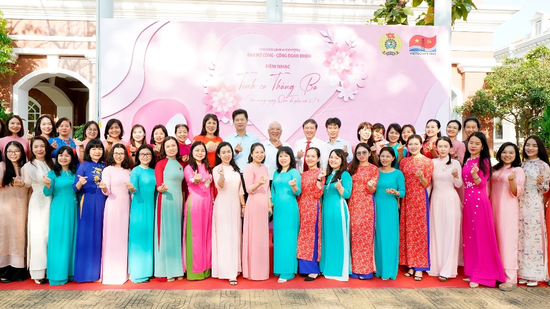 Ban nữ công BMĐH Vietsovpetro: Tổ chức Đêm nhạc “Tình ca tháng 3”
