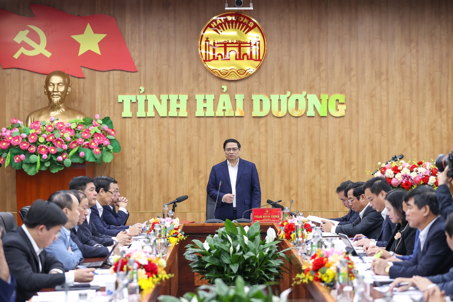 Sáng 16/3, Thủ tướng Phạm Minh Chính và đoàn công tác làm việc với BTV Tỉnh ủy Hải Dương 