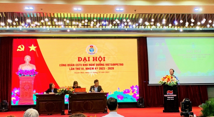 Khu nghỉ dưỡng Vietsovpetro tổ chức thành công Đại hội Công đoàn lần thứ III, nhiệm kỳ 2023-2028