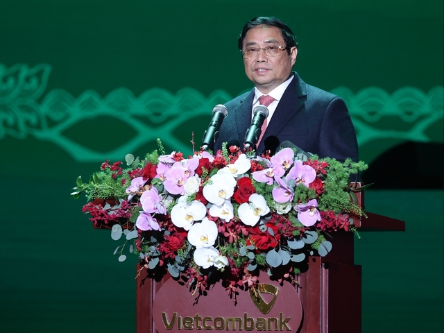 Thủ tướng dự lễ kỷ niệm 60 năm ngày thành lập và đón nhận danh hiệu Anh hùng Lao động của Vietcombank