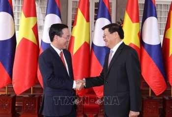 Chủ tịch nước Võ Văn Thưởng hội đàm với Tổng Bí thư, Chủ tịch nước Lào
