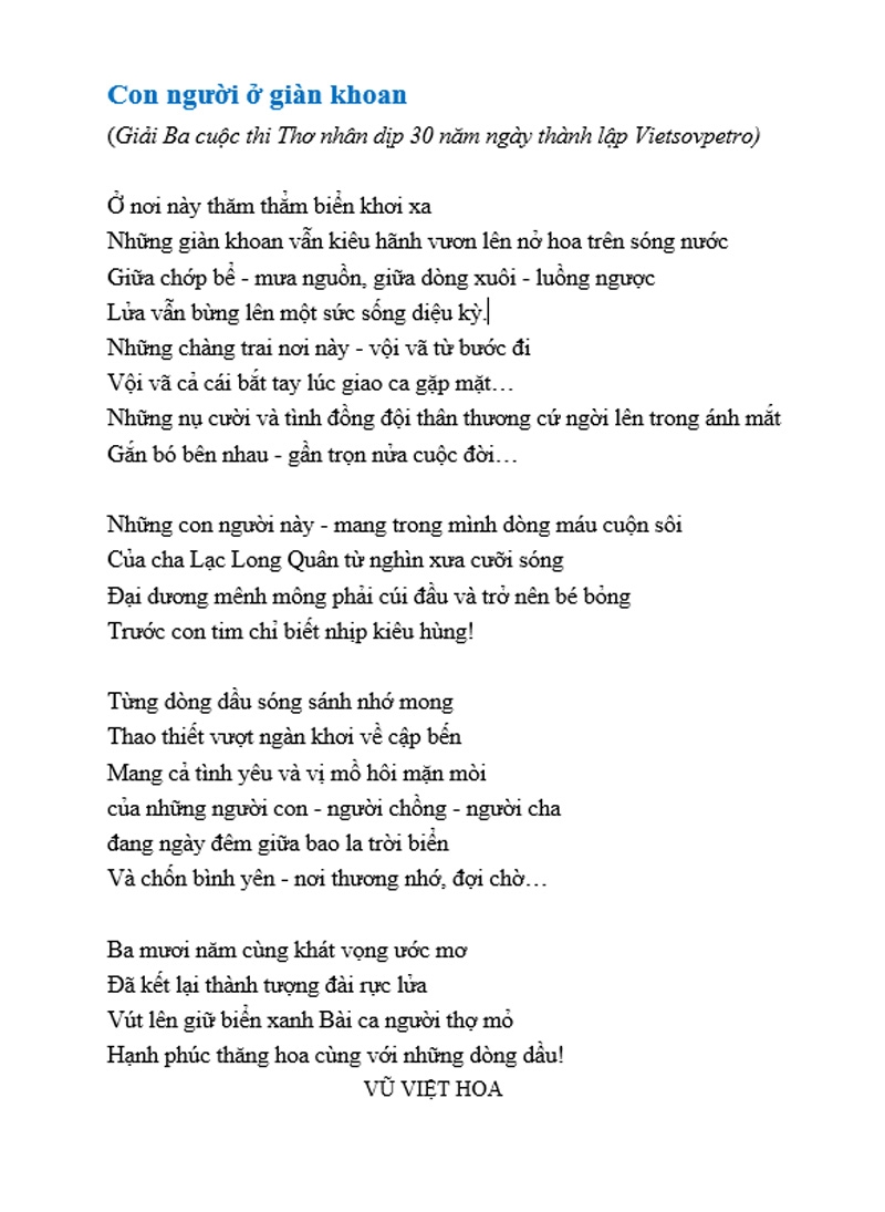 Cô giáo Vũng Tàu đưa “Người giàn khoan” vào sách giáo khoa