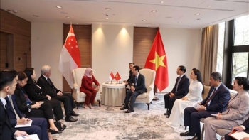 Chủ tịch nước Võ Văn Thưởng tiếp Tổng thống Singapore