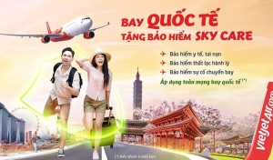 Bay quốc tế an tâm với Bảo hiểm Sky Care miễn phí từ Vietjet!