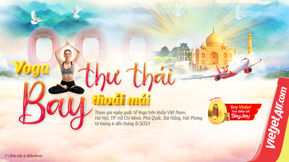 Yoga thư thái, bay thoải mái, Vietjet thôi!