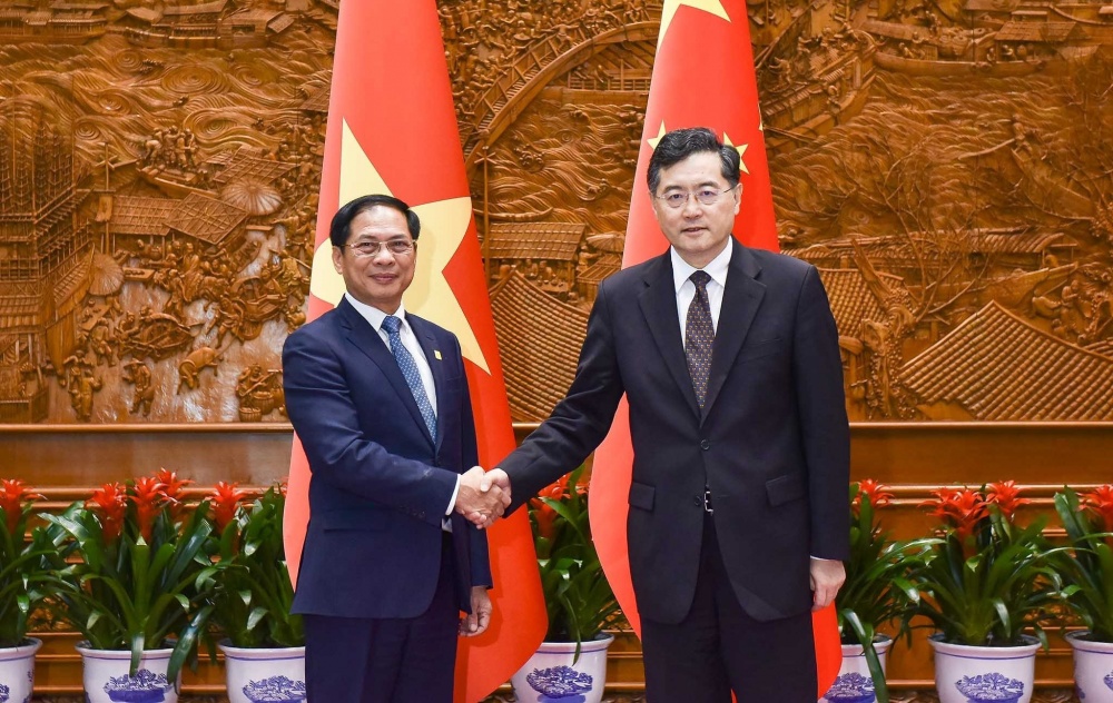 Bộ trưởng Ngoại giao Bùi Thanh Sơn điện đàm với Ủy viên Quốc vụ, Bộ trưởng Ngoại giao Trung Quốc Tần Cương