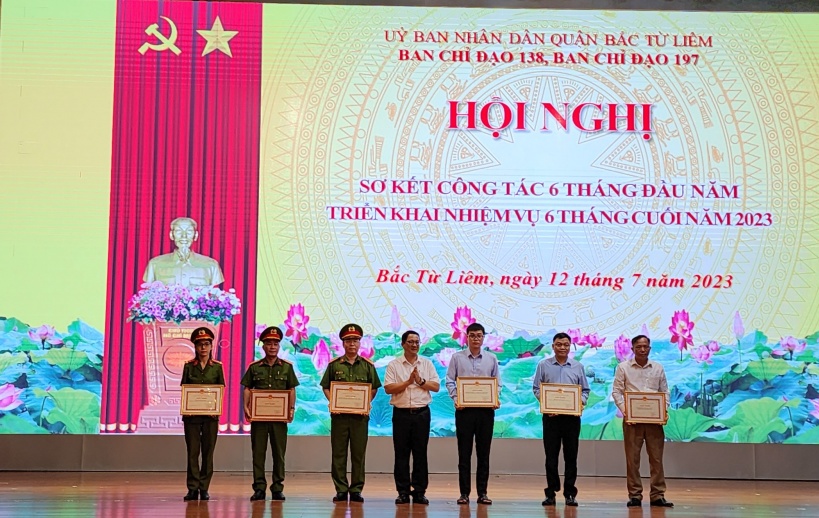 Quận Bắc Từ Liêm: Sơ kết công tác 6 tháng đầu năm BCĐ 138 và BCĐ 197, triển khai nhiệm vụ trọng tâm 6 tháng cuối năm 2023