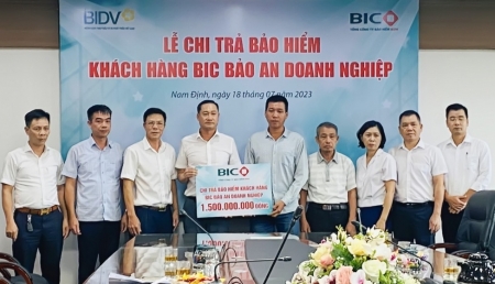 BIC chi trả 1,5 tỷ đồng bảo hiểm BIC Bảo An Doanh Nghiệp tại Nam Định