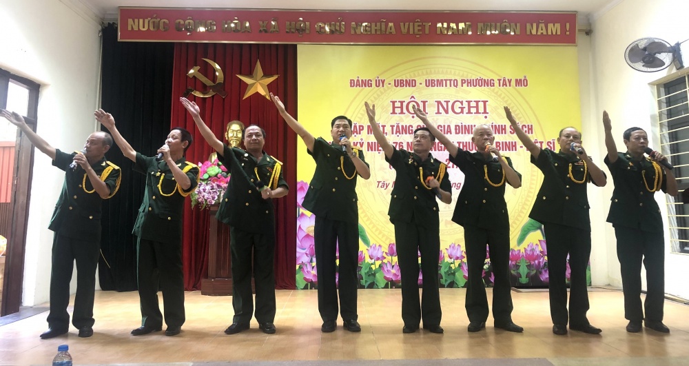 Phường Tây Mỗ tổ chức chuỗi các hoạt động tri ân kỉ niệm 76 năm ngày thương binh liệt sĩ
