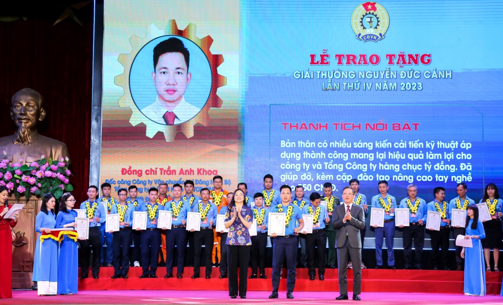Anh Trần Anh Khoa, Đốc công dự phòng, Phòng Kỹ thuật Sản xuấtKĐN nhận “Giải thưởng Nguyễn Đức Cảnh” lần thứ IV, năm 2023