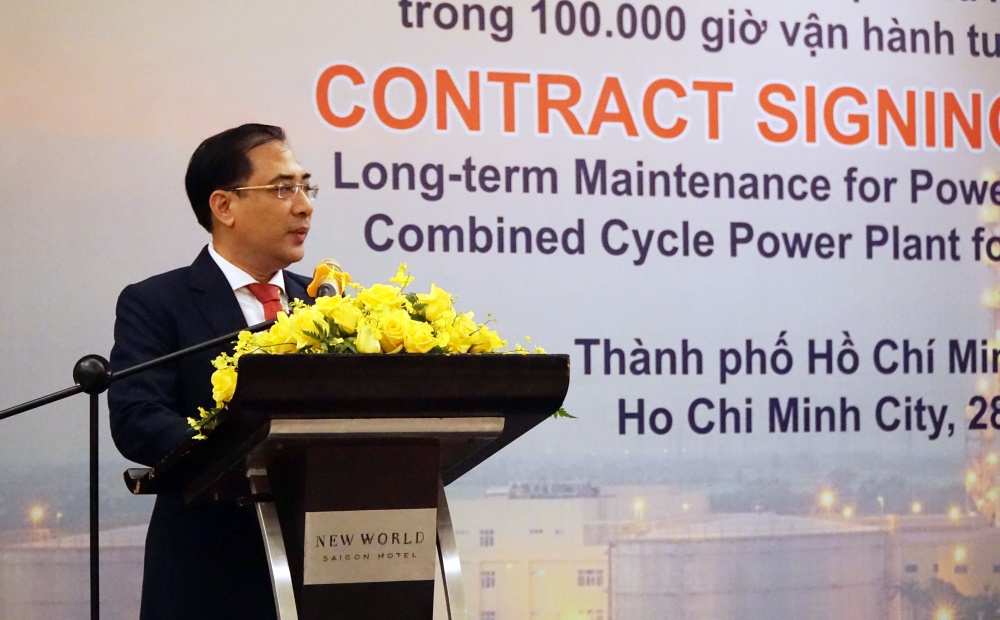 Ông Uông Ngọc Hải - Chủ tịch HĐQT PV Power phát biểu tại buổi lễ