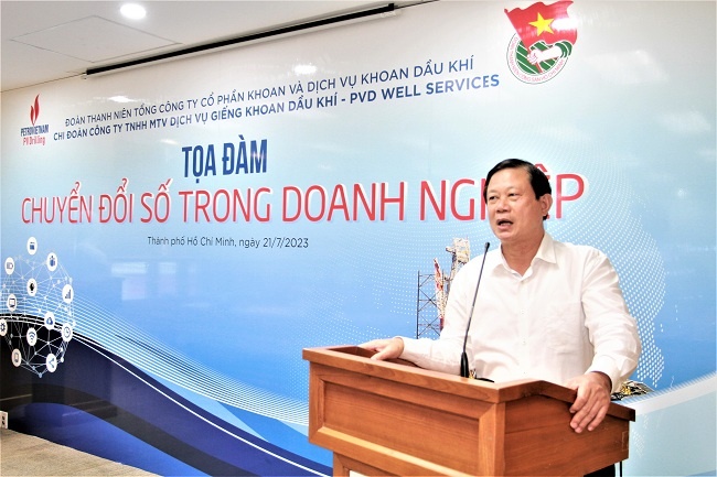 Phó bí thư Đảng ủy, Phó Chủ tịch HĐQT Đỗ Đức Chiến PV Drilling phát biểu chỉ đạo.