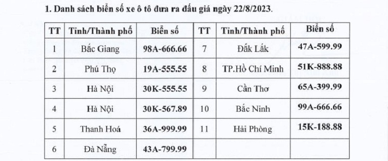 Các phiên đấu giá biển số xe ô tô sẽ được giám sát chặt chẽ