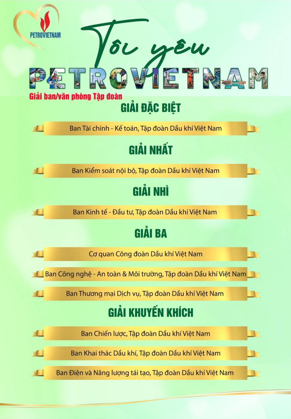 Tình yêu đối với Petrovietnam sẽ là động lực để Tập đoàn phát triển bền vững, mạnh mẽ hơn