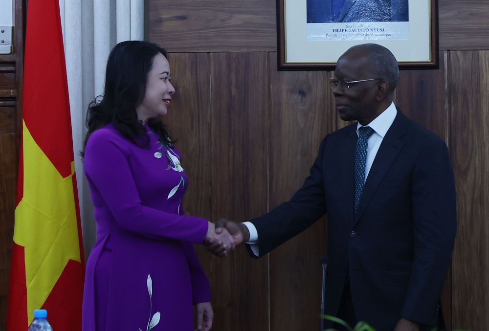 Phó Chủ tịch nước Võ Thị Ánh Xuân và Thủ tướng Mozambique Adriano Afonso Maleiane.