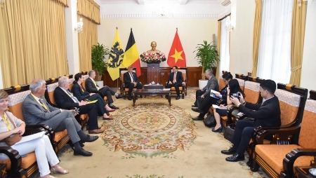 Bộ trưởng Bùi Thanh Sơn tiếp Bộ trưởng - Thủ hiến vùng Flanders, Vương quốc Bỉ