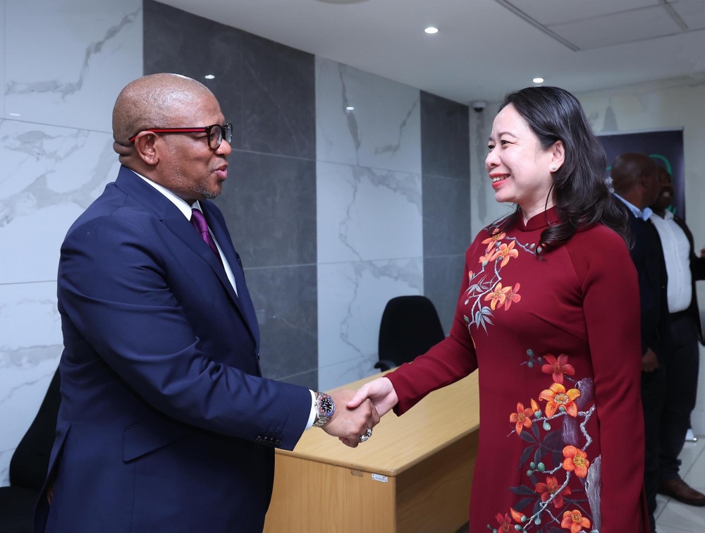 Phó Chủ tịch nước Võ Thị Ánh Xuân gặp Tổng Thư ký Đảng Đại hội dân tộc Phi Fikile Mbalula