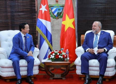 Phó Thủ tướng Trần Hồng Hà hội kiến Thủ tướng Cuba Manuel Marrero Cruz