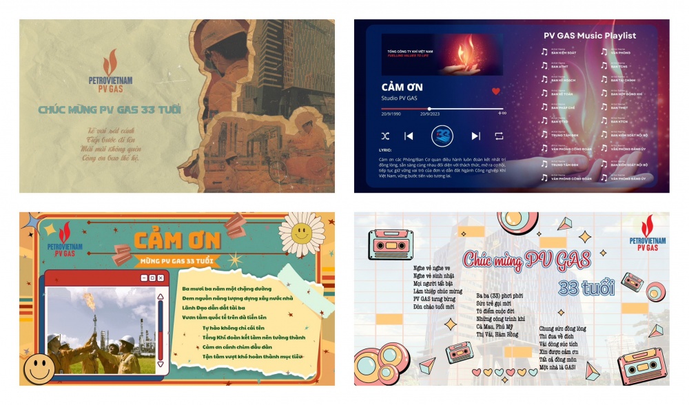 Các tác phẩm đạt giải cao nhất của cuộc thi Thiết kế thiệp “CẢM ƠN” mừng 33 năm ngày thành lập PV GAS