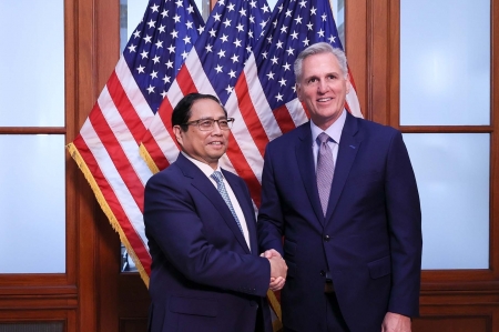 Thủ tướng Phạm Minh Chính tiếp Chủ tịch Hạ viện Hoa Kỳ