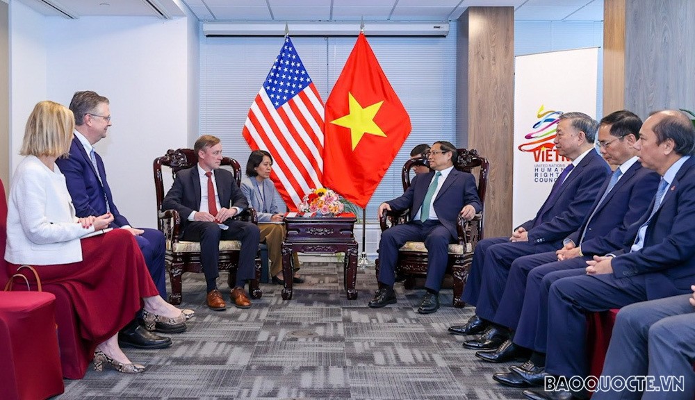 Thủ tướng Chính phủ Phạm Minh Chính tiếp Cố vấn an ninh quốc gia Hoa Kỳ Jake Sullivan