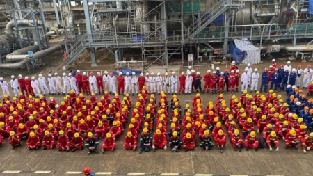 PTSC Quảng Ngãi thi đua về đích tại Dự án bảo dưỡng Nhà máy Lọc hóa dầu Nghi Sơn 2023