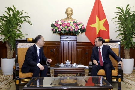 Bộ trưởng Ngoại giao Bùi Thanh Sơn tiếp Trợ lý Bộ trưởng Ngoại giao Trung Quốc