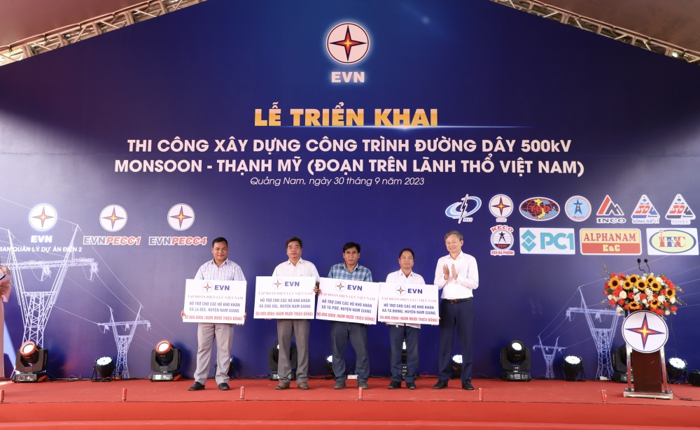 EVN phát động thi công xây dựng công trình đường dây 500KV Monsoon - Thạnh Mỹ