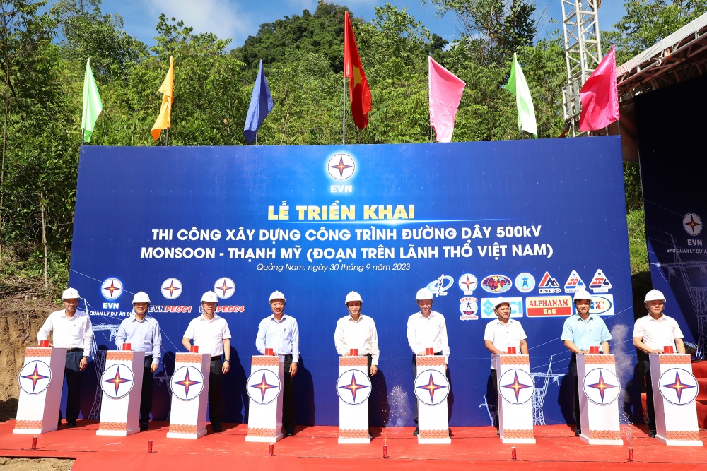 EVN phát động thi công xây dựng công trình đường dây 500KV Monsoon - Thạnh Mỹ