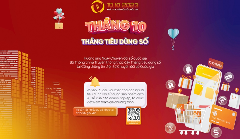 Tháng 10 - Tháng tiêu dùng số giảm giá 50% sản phẩm số, dịch vụ số