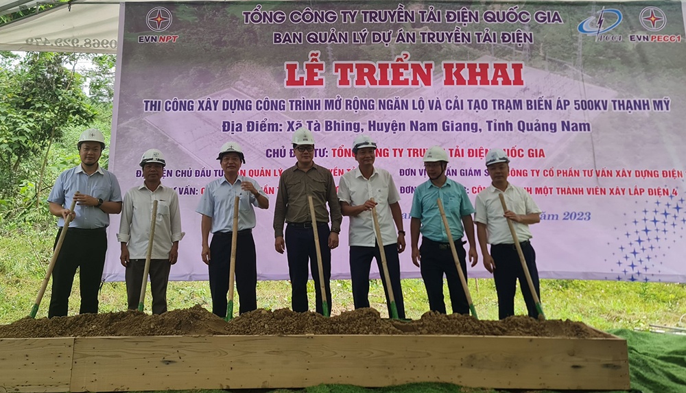 Triển khai thi công mở rộng ngăn lộ và cải tạo Trạm biến áp 500kV Thạnh Mỹ