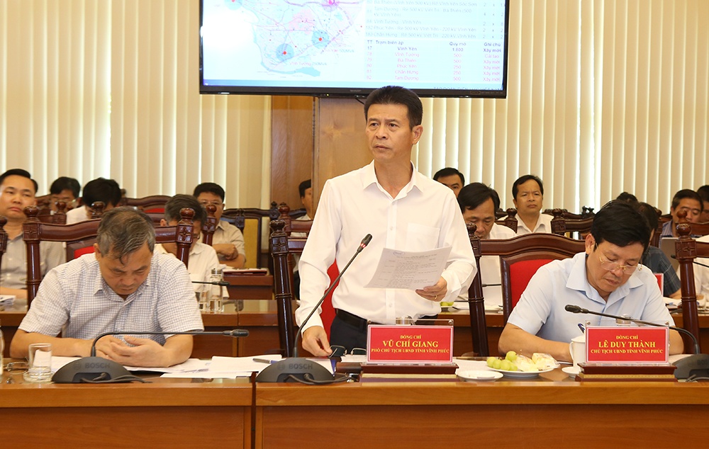 Bàn giải pháp tháo gỡ vướng mắc mặt bằng các dự án điện trên địa bàn tỉnh Vĩnh Phúc