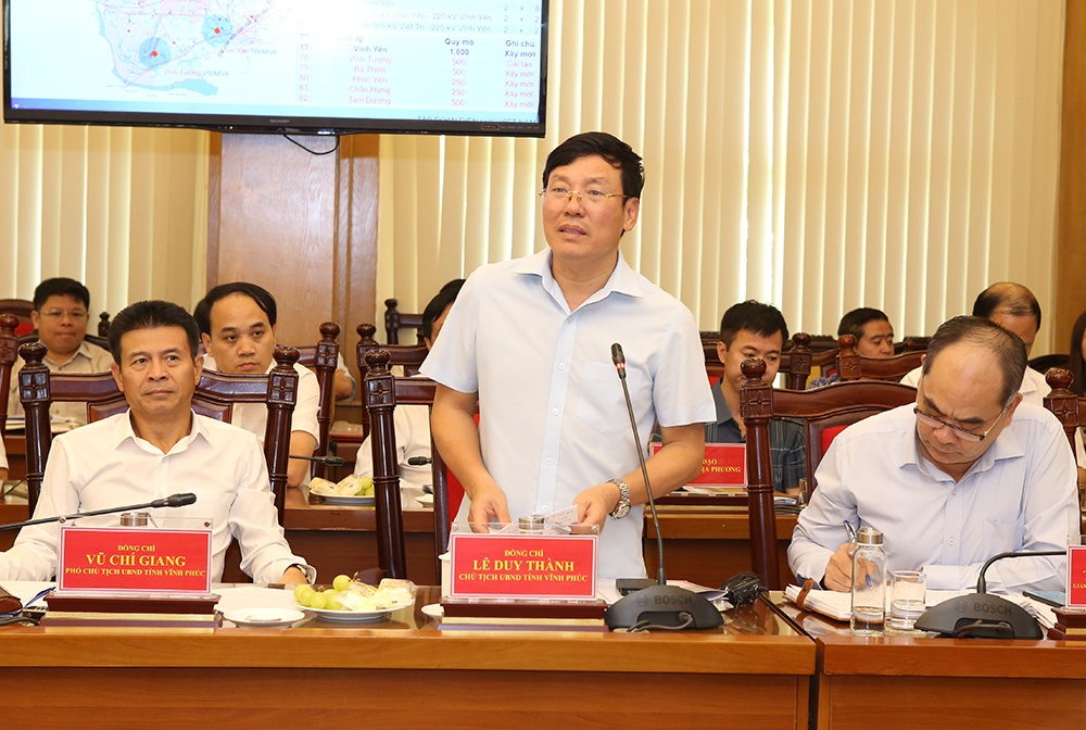 Bàn giải pháp tháo gỡ vướng mắc mặt bằng các dự án điện trên địa bàn tỉnh Vĩnh Phúc