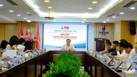 Đoàn giám sát của Petrovietnam làm việc tại PVOIL