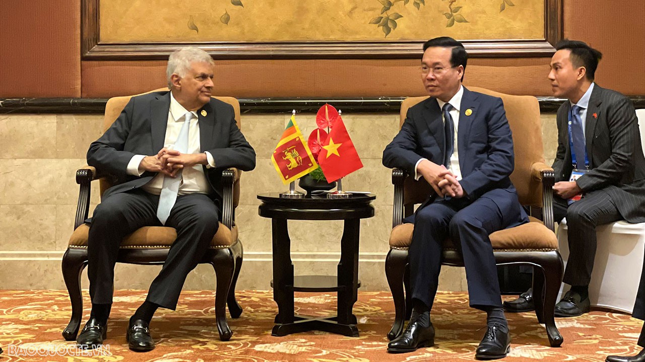 Chủ tịch nước Võ Văn Thưởng tiếp Tổng thống Sri Lanka Ranil Wickremesinghe