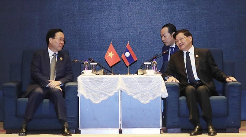 Chủ tịch nước Võ Văn Thưởng tiếp Tổng Bí thư, Chủ tịch nước Lào Thoongloun Sisoulith