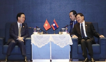 Chủ tịch nước Võ Văn Thưởng tiếp Tổng Bí thư, Chủ tịch nước Lào Thoongloun Sisoulith